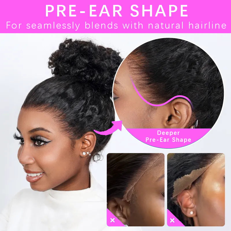 Outre Dominican Curly Deep Curly Snug Fit 360 Invisible Strap Glueless Pre-Bleached And Pre-Cut Lace Human Hair Wig