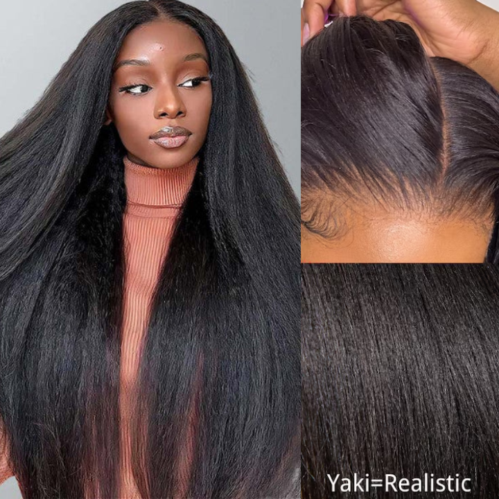 Kinky Straight 7x5 / 13x6 HD Transparent Lace Front Wigs 100% Human Virgin Hair For Women -Bangjazz Hair