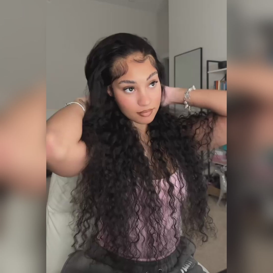 250% Density Long Curly 13x4 Lace Front Pre Everything Wig Glueless HD Transparent Lace 100% Virgin Human Hair Wigs - Bangjazz Hair