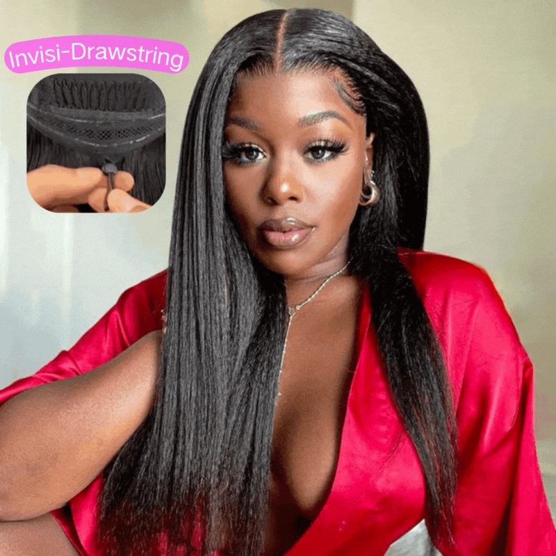 Kinky Straight 7x5 / 13x6 HD Transparent Lace Front Wigs 100% Human Virgin Hair For Women -Bangjazz Hair