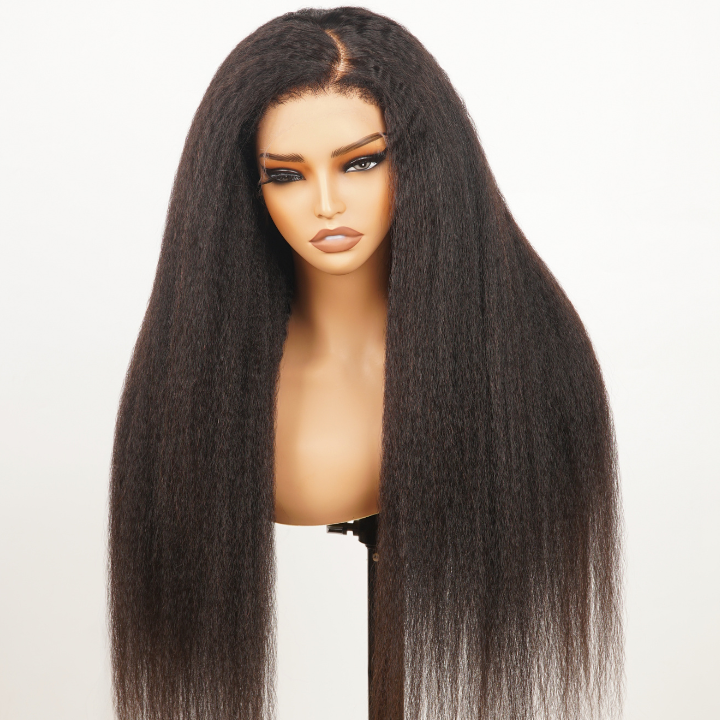 Kinky Straight 7x5 / 13x6 HD Transparent Lace Front Wigs 100% Human Virgin Hair For Women -Bangjazz Hair