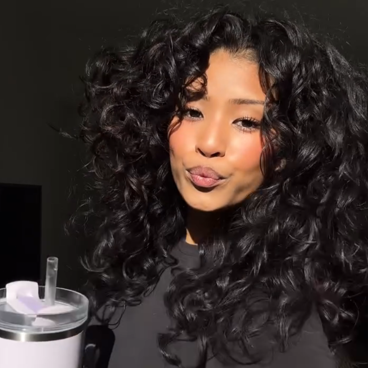 Glueless Frizzy Human Hair Clear Transparent Lace Front Bouncy Curly Wigs For Women-Bangjazz Hair