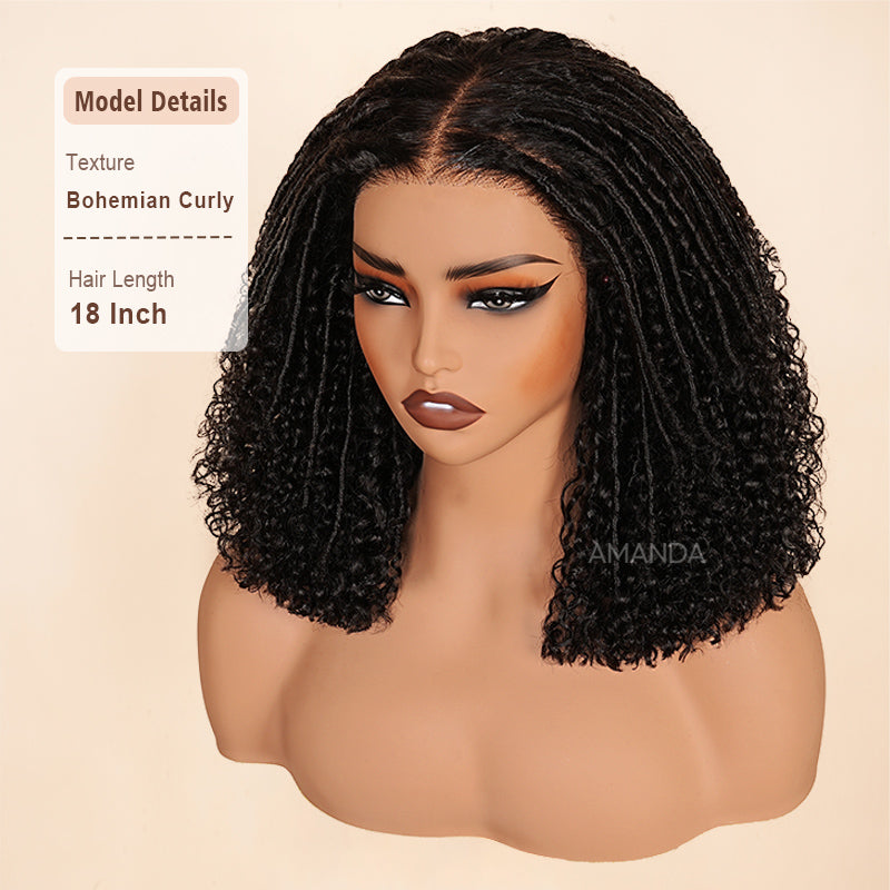 Bangjazz 7x5 Bohemian Curly Glueless Wig HD Lace 300% Density | Honey Blonde &amp; Red Wine