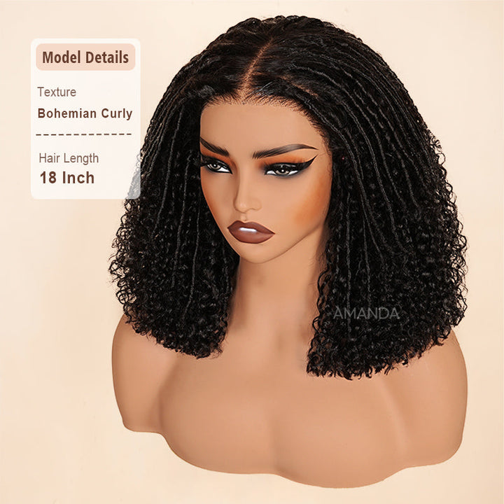 Bangjazz 7x5 Bohemian Curly Glueless Wig HD Lace 300% Density | Honey Blonde &amp; Red Wine
