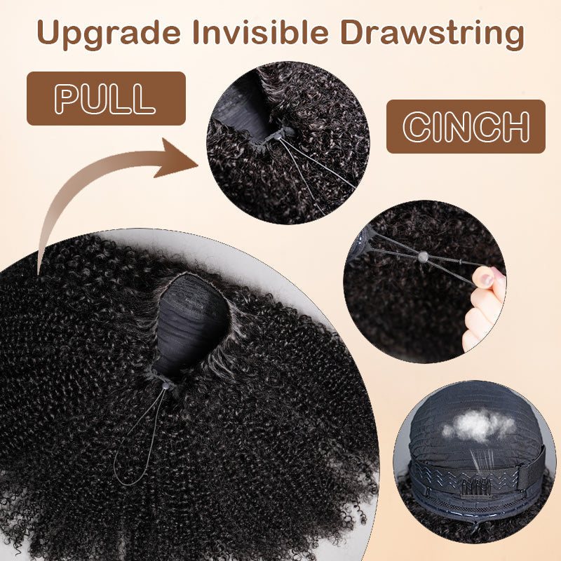 3-in-1 Put On &amp; Go Half Wigs | Glueless Invisible Drawstring Beginner Friendly