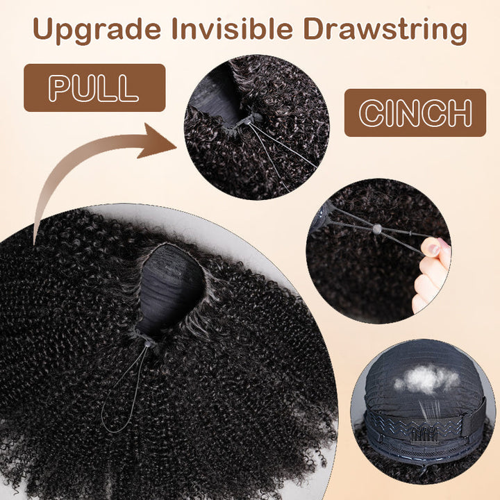 3-in-1 Put On &amp; Go Half Wigs | Glueless Invisible Drawstring Beginner Friendly