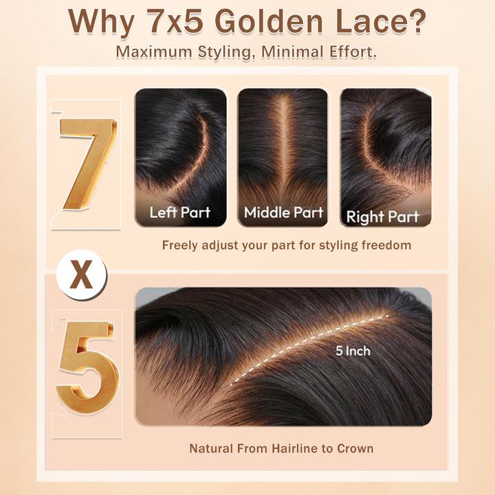 Yaki Straight 7x5 Glueless Lace Natural Black Color Put On and Go Invisi Drawstring Human Hair Wigs- Bangjazz Hair