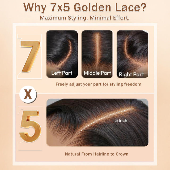 Bangjazz Highlight Honey Blonde Mix Brown Loose Wave Glueless 13x4 HD Transparent Pre Everything Lace Front Human Wigs