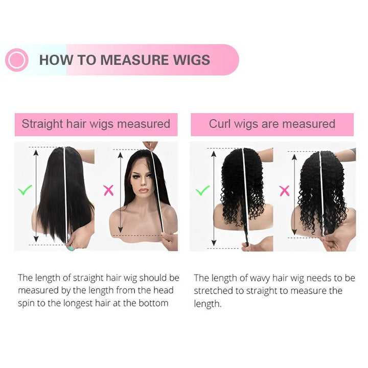 BANGJAZZ Short Kinky Curly Ready to Wear Glueless Wigs Pre Cut Lace Bleached Konts Closure Wigs Human Hair Wig 200% Density Lace Front Wigs Pre Plucked For Women