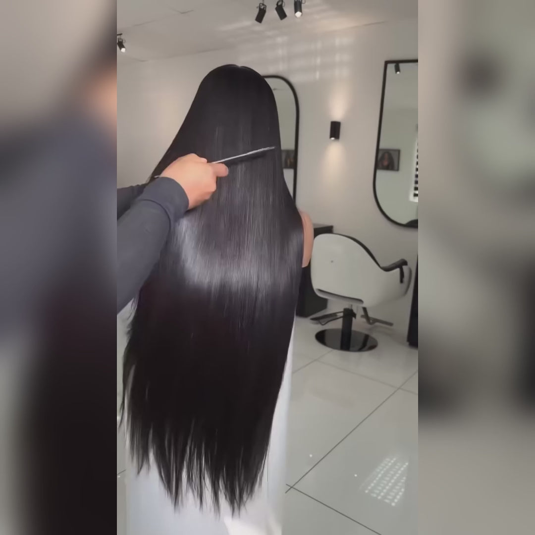 300% Density Long Straight Pre Everything Lace Wig New No Slip Silky Put On &amp; Go Human Hair Wigs with Invisible Drawstring - Bangjazz Hair