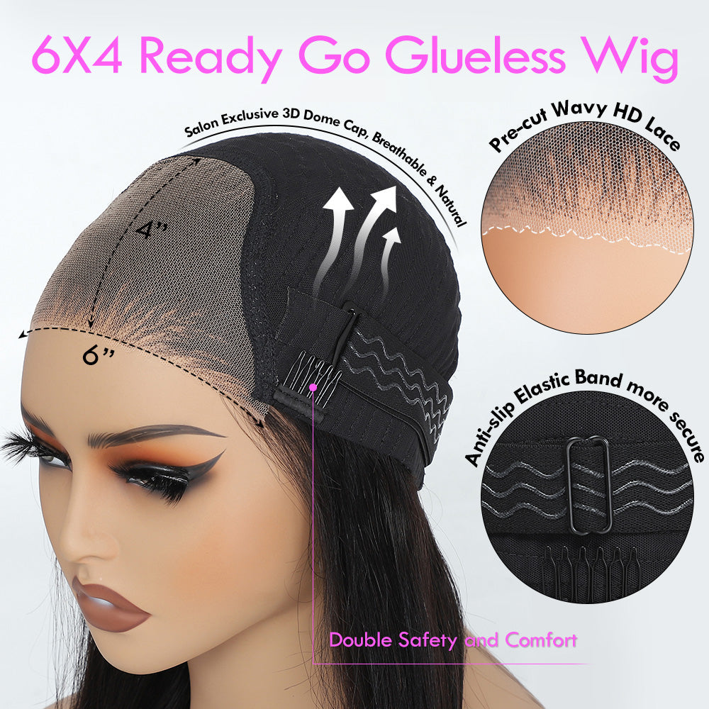 200% Density Loose Wave 13x4 Pre-Everything Lace Frontal Fluffy Wig With Face Framing Curtain Bangs