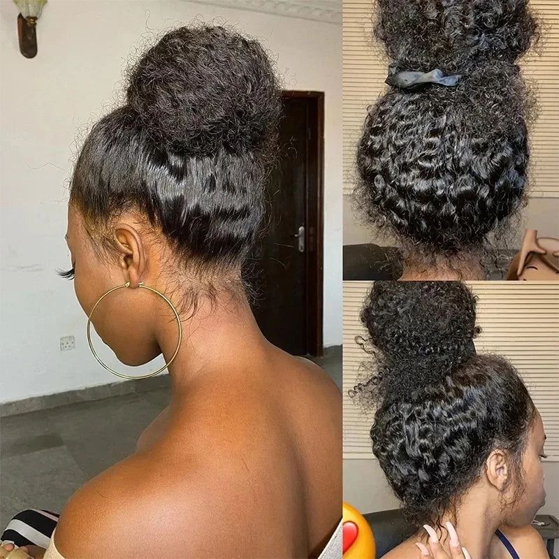 Outre Dominican Curly Deep Curly Snug Fit 360 Invisible Strap Glueless Pre-Bleached And Pre-Cut Lace Human Hair Wig