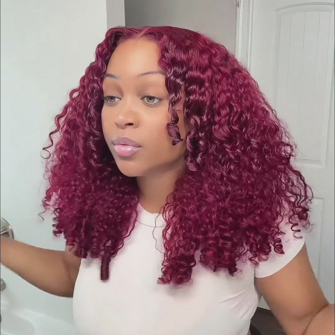 Highlight Burmese Curly 13x6 Lace Front Human Hair Wigs for Black Women Pre-plucked Natural Hairline