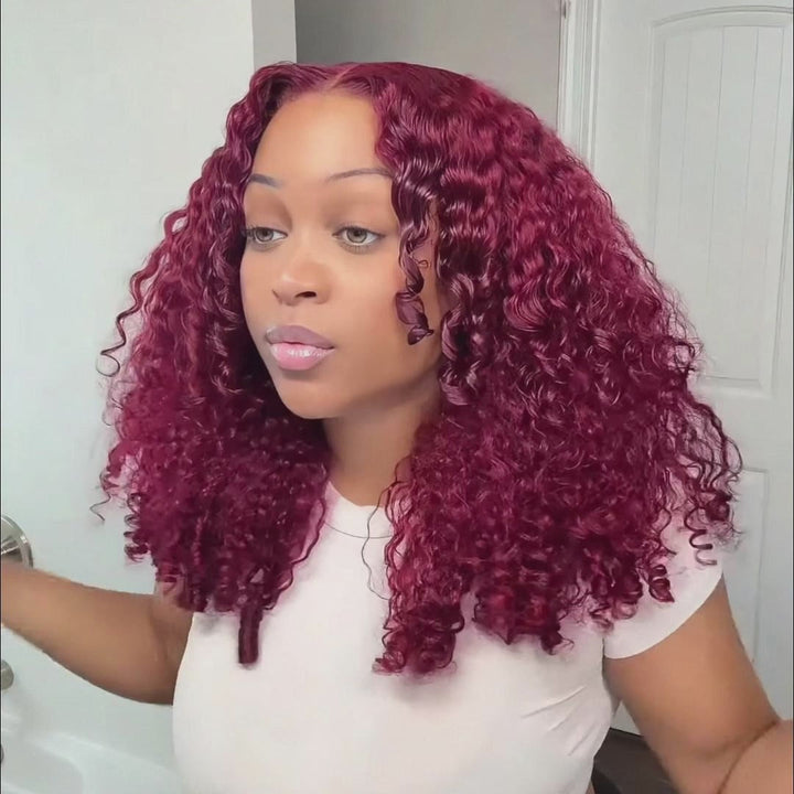 Highlight Burmese Curly 13x6 Lace Front Human Hair Wigs for Black Women Pre-plucked Natural Hairline