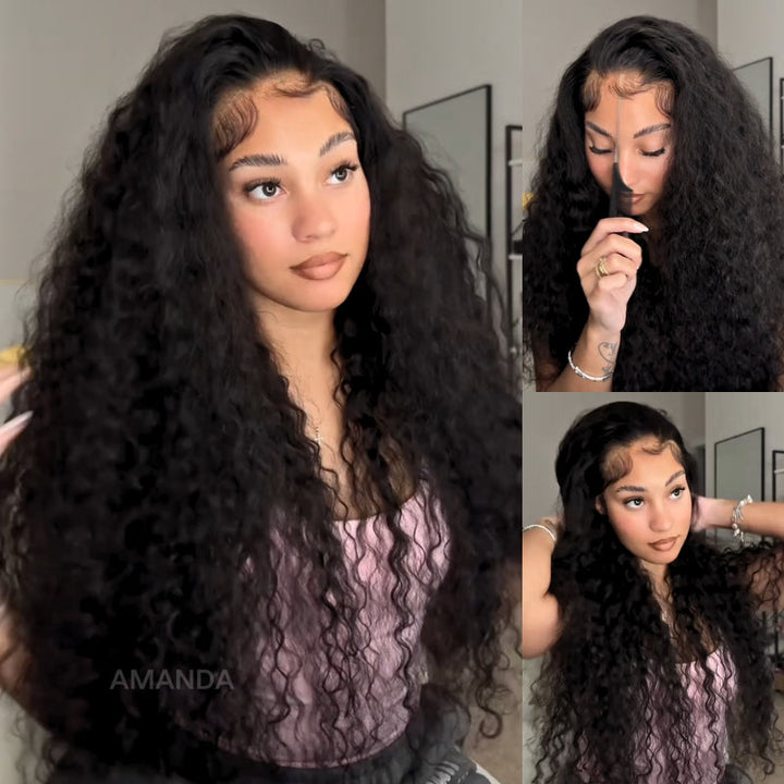 250% Density Long Curly 13x4 Lace Front Pre Everything Wig Glueless HD Transparent Lace 100% Virgin Human Hair Wigs - Bangjazz Hair