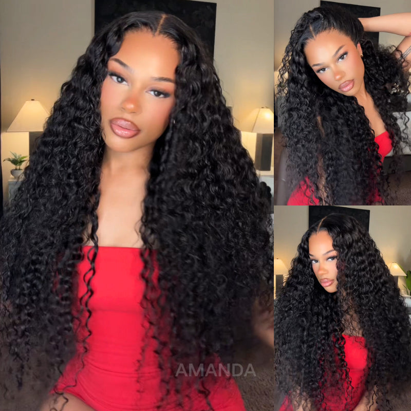 250% Density Long Curly 13x4 Lace Front Pre Everything Wig Glueless HD Transparent Lace 100% Virgin Human Hair Wigs - Bangjazz Hair