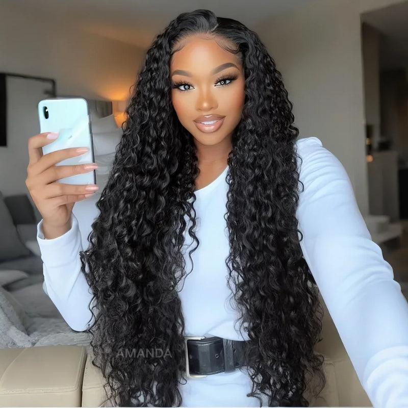 250% Density Long Curly 13x4 Lace Front Pre Everything Wig Glueless HD Transparent Lace 100% Virgin Human Hair Wigs - Bangjazz Hair