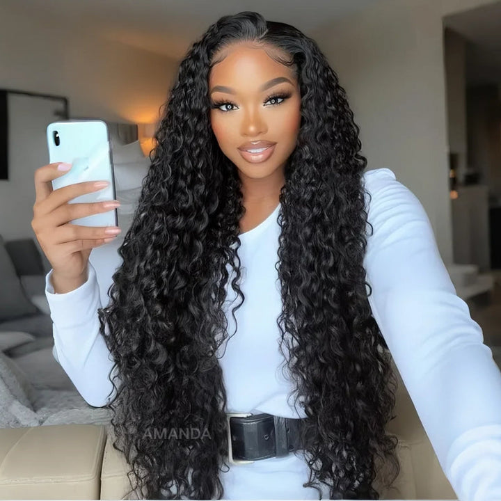 250% Density Long Curly 13x4 Lace Front Pre Everything Wig Glueless HD Transparent Lace 100% Virgin Human Hair Wigs - Bangjazz Hair