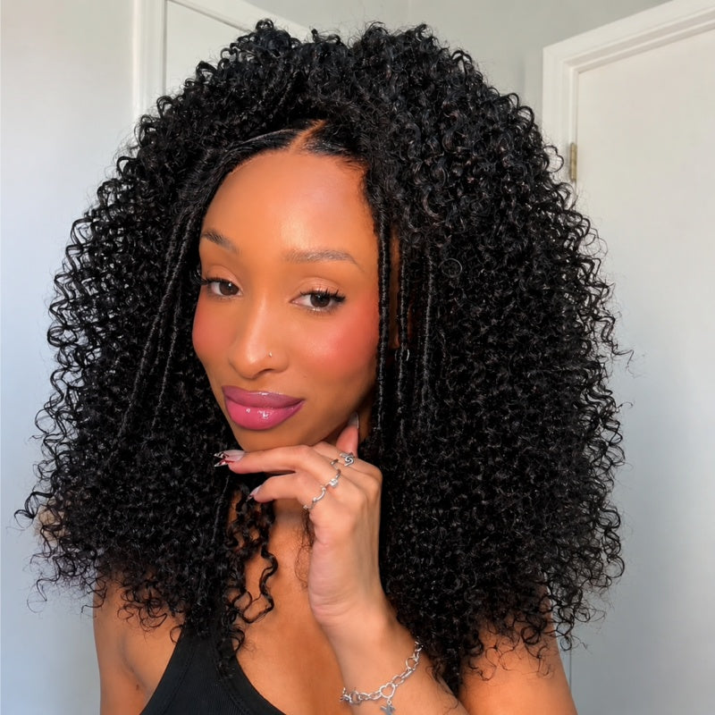 Bangjazz 7x5 Bohemian Curly Glueless Wig HD Lace 300% Density | Honey Blonde &amp; Red Wine
