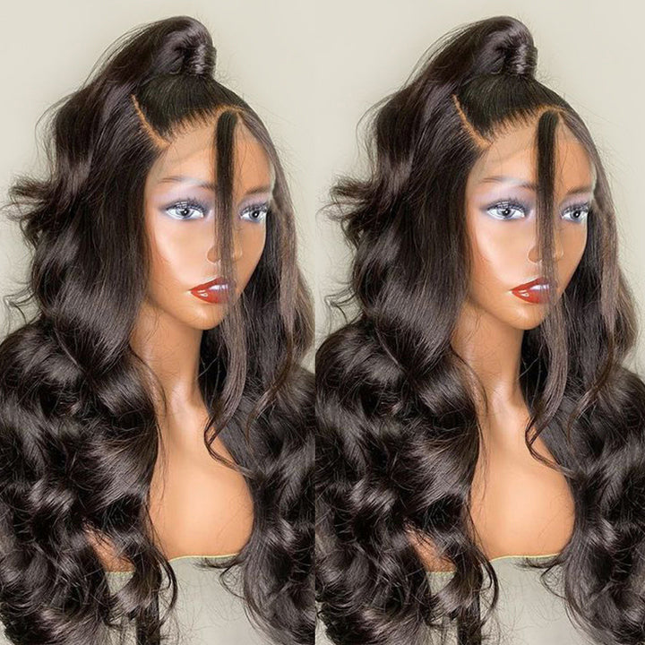 300% Density Bold Bounce Body Wave Hair 13*4 HD Transparent Lace Front Wigs Glueless Frontal Wig For Women-Bangjazz Hair