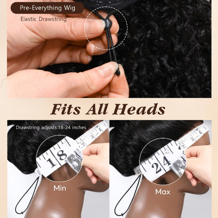 Bangjazz Pre Everything Long Curly Hair 13x4 Full Lace Frontal Wig Thick Curly Hair Glueless Wigs
