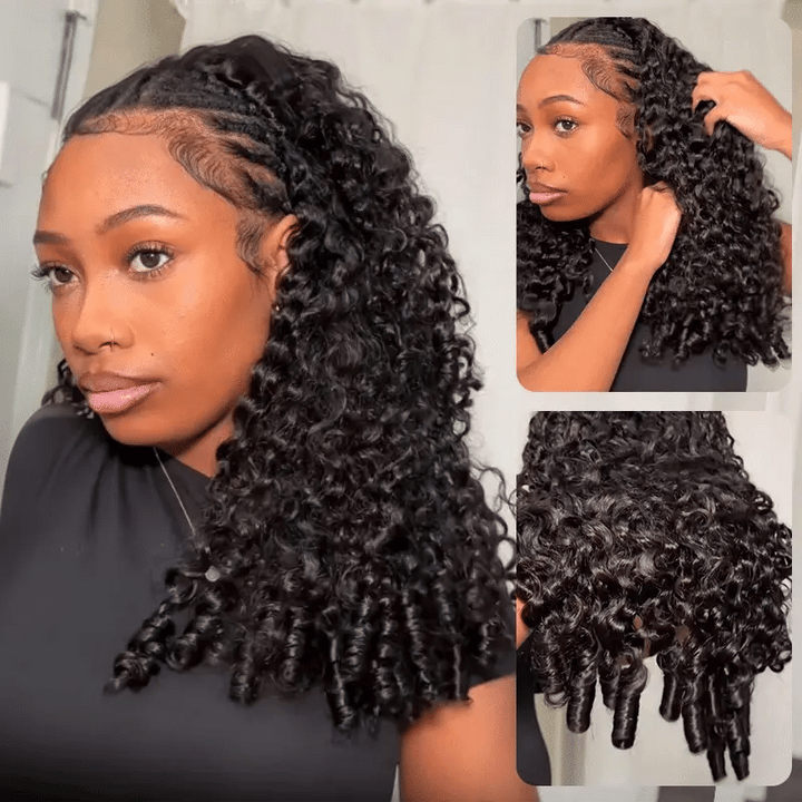3-in-1 Put On &amp; Go Half Wigs | Glueless Invisible Drawstring Beginner Friendly