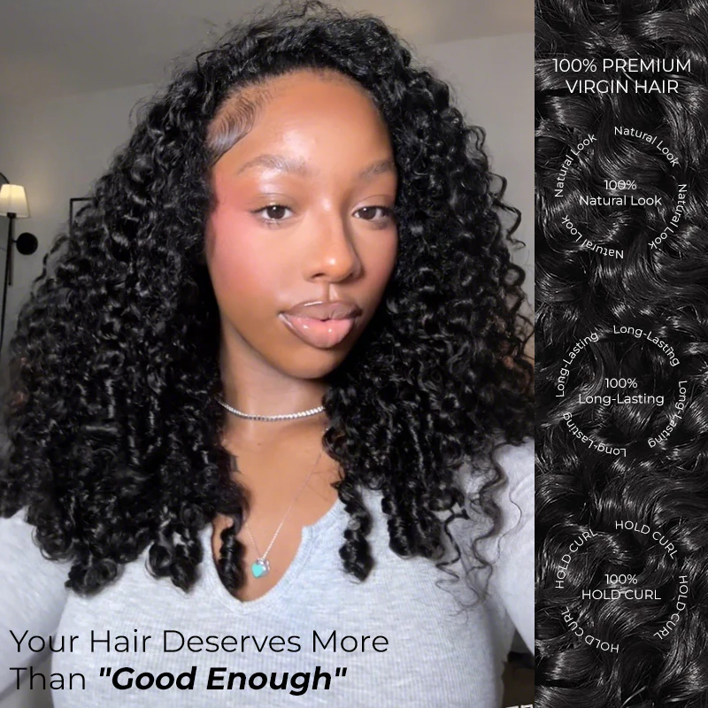 3-in-1 Put On &amp; Go Half Wigs | Glueless Invisible Drawstring Beginner Friendly