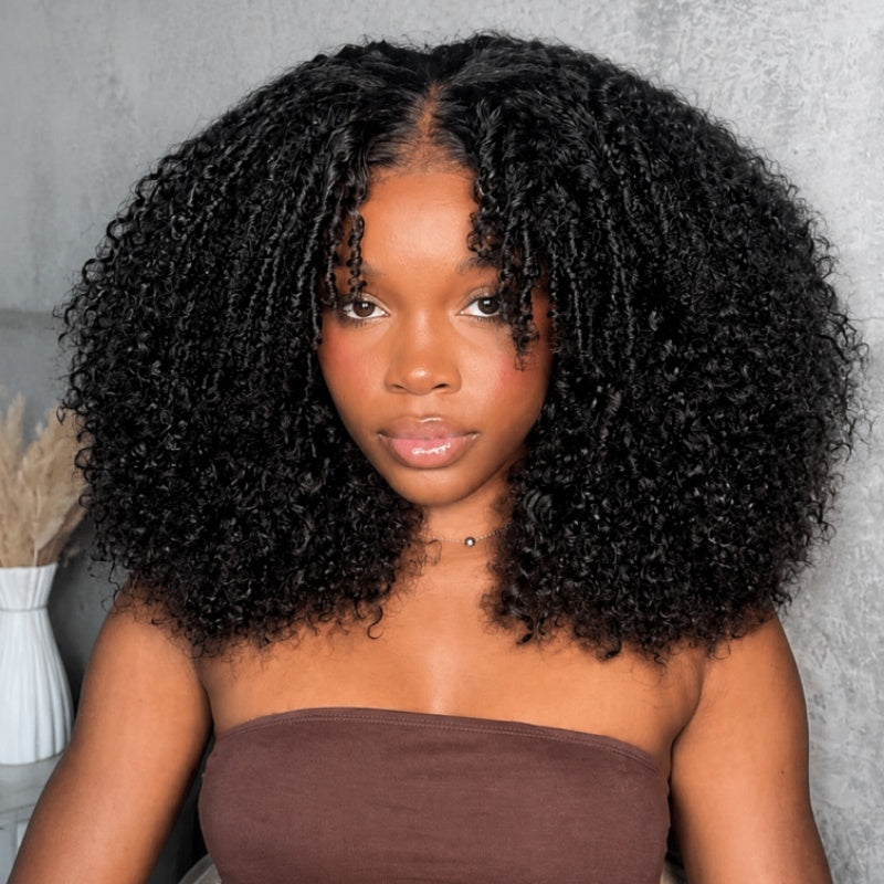 Bangjazz 7x5 Bohemian Curly Glueless Wig HD Lace 300% Density | Honey Blonde & Red Wine