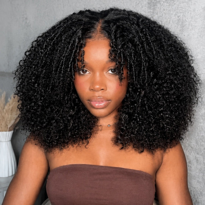 Bangjazz 7x5 Bohemian Curly Glueless Wig HD Lace 300% Density | Honey Blonde &amp; Red Wine