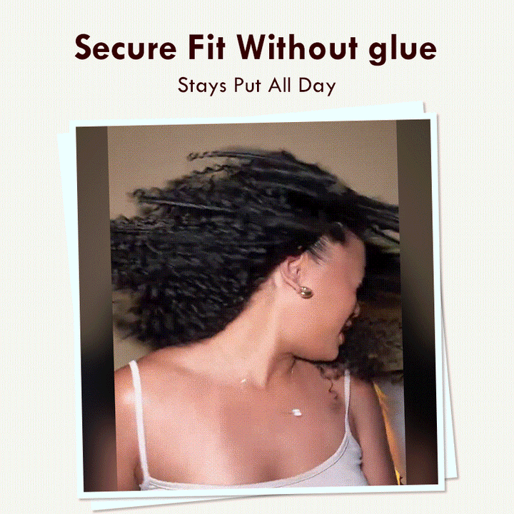 Bangjazz 7x5 Bohemian Curly Glueless Wig HD Lace 300% Density | Honey Blonde &amp; Red Wine