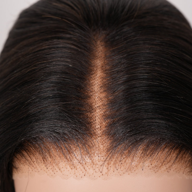 Bangjazz Hair Glueless Ombre Brown Yaki Straight Human Hair Bob Wig
