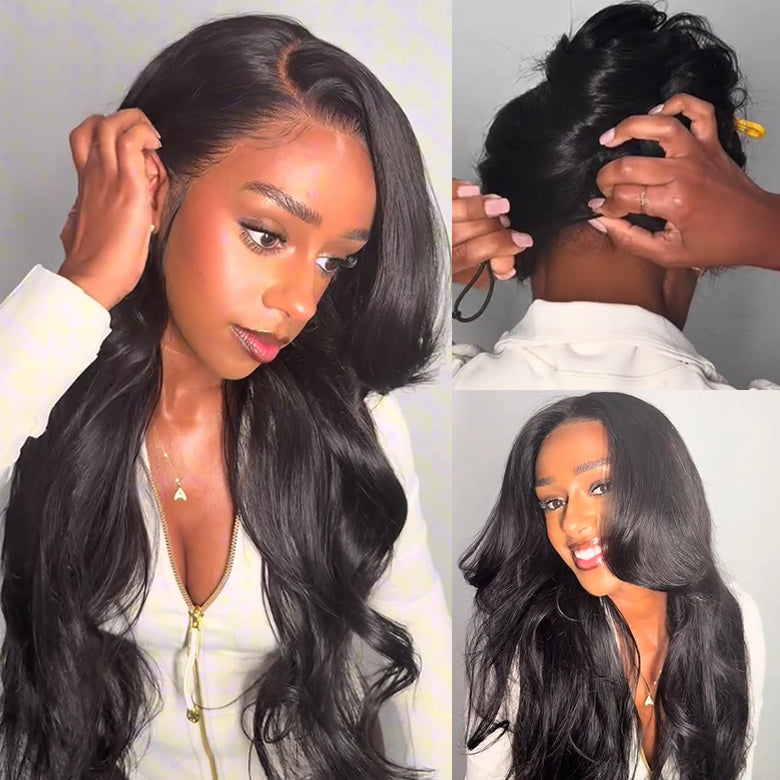 Pre Everything Body Wave Glueless Lace Front Wigs HD Transparent Lace Human Hair -Bangjazz Hair