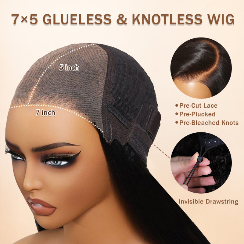 Double Drawn 3D Loose Wave Virgin Human Hair Transparent Full Lace Front Glueless Wig with Curtain Bangs