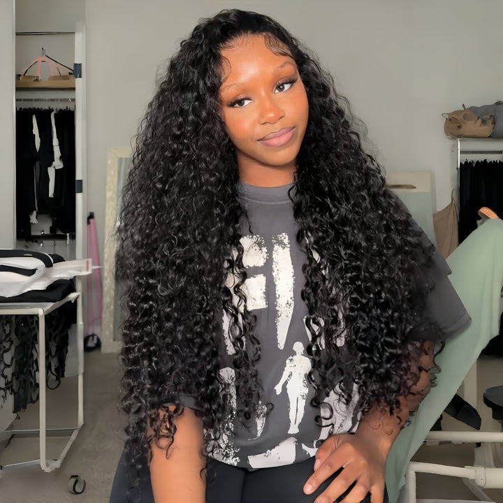 Bangjazz Pre Everything Long Curly Hair 13x4 Full Lace Frontal Wig Thick Curly Hair Glueless Wigs