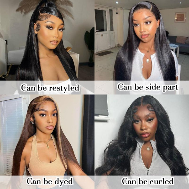 BangJazz Dark Brown Long Silk Double Drawn Straight Human Hair Wig Pre Bleached Knots 13X6 Lace Front Human Hair Wig Glueless Virgin Human Hair