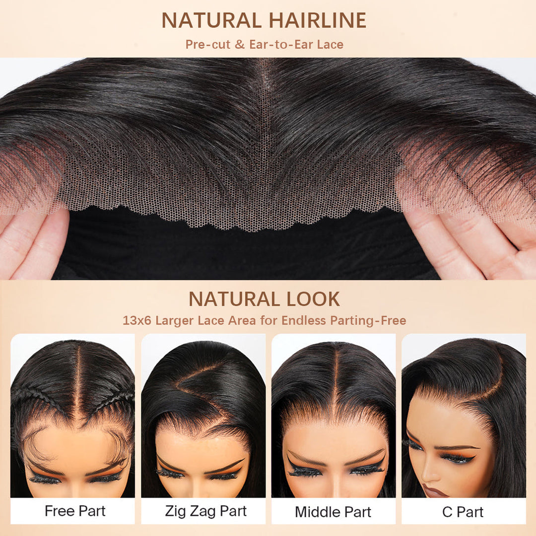 Kinky Straight 7x5 / 13x6 HD Transparent Lace Front Wigs 100% Human Virgin Hair For Women -Bangjazz Hair