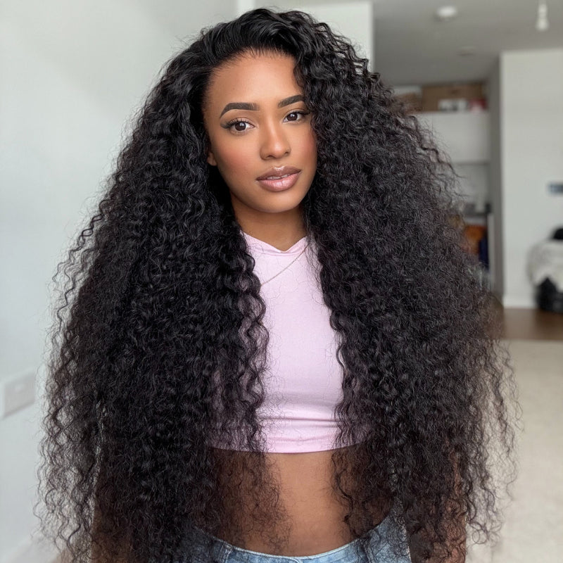 250% Density Long Curly 13x4 Lace Front Pre Everything Wig Glueless HD Transparent Lace 100% Virgin Human Hair Wigs - Bangjazz Hair