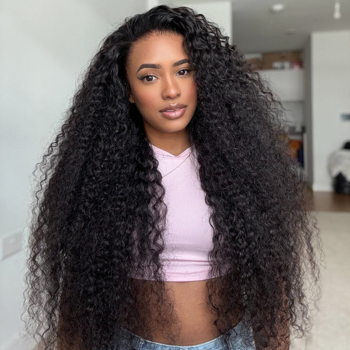250% Density Long Curly 13x4 Lace Front Pre Everything Wig Glueless HD Transparent Lace 100% Virgin Human Hair Wigs - Bangjazz Hair